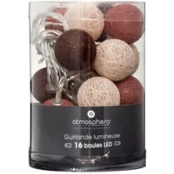Guirlande LED à Pile Land - 16 Boules - L255 Cm - Atmosphera Créateur D'intérieur -ATMOSPHERA || VIDAXL || Safavieh Soldes 98556698 4