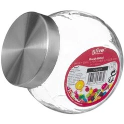 Bocal Verre à Bonbons Couvercle Inox 650ml - 5 Five Simply Smart -ATMOSPHERA || VIDAXL || Safavieh Soldes 98557886 3