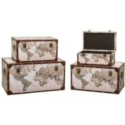 Malle Mappemonde Loft X 4 - Atmosphera Créateur D'intérieur