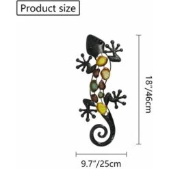 Métal Gecko Décoration Murale Extérieure Lézard Jardin Art Décorations Suspendues Pour Patio Ou Clôture, 18 Pouces De Long 9 Métal Gecko Décoration Murale Extérieure Lézard Jardin Art Décorations Suspendues Pour Patio Ou Clôture, 18 Pouces De Long -ATMOSPHERA || VIDAXL || Safavieh Soldes 98863661 4