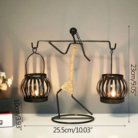 Chandelier Créatif Personnalisé De Style Européen Moderne Fer Homme Chandelier En Fer Forgé Artisanat Décoration Mariage Amélioration De L'habitat Chandelier-style (L) 2PCS 6 Chandelier Créatif Personnalisé De Style Européen Moderne Fer Homme Chandelier En Fer Forgé Artisanat Décoration Mariage Amélioration De L'habitat Chandelier-style (L) 2PCS – Image 4