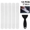 Autocollants De Douche Antidérapants 2 Bandes De Baignoire De Sécurité Pièces Autocollants Adhésifs Avec Grattoir De Qualité Supérieure Pour échelles D'escalier De Douche De Baignoire 2 38 Cm