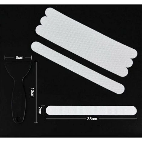 Autocollants De Douche Antidérapants 2 Bandes De Baignoire De Sécurité Pièces Autocollants Adhésifs Avec Grattoir De Qualité Supérieure Pour échelles D'escalier De Douche De Baignoire 2 38 Cm 7 Autocollants De Douche Antidérapants 2 Bandes De Baignoire De Sécurité Pièces Autocollants Adhésifs Avec Grattoir De Qualité Supérieure Pour échelles D'escalier De Douche De Baignoire 2 38 Cm – Image 5