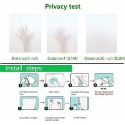 LECHUANG Film Fenetre Film Electrostatique Vitre Anti Regard Film Occultant Vitre Anti UV Protége Intimité Film Opaque Vitre Film Depoli (Blanc, 45X200) -ATMOSPHERA || VIDAXL || Safavieh Soldes 99597061 5